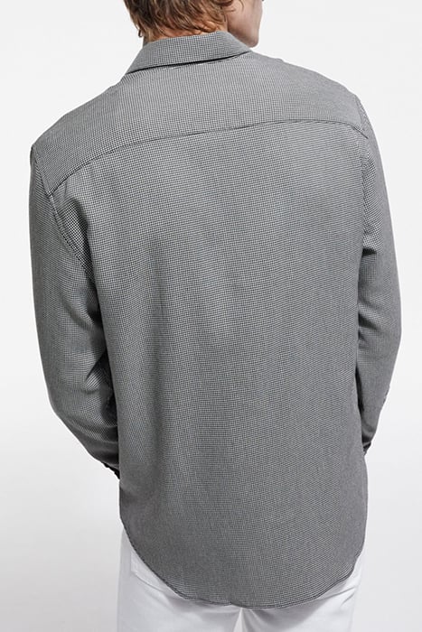 FEATHER PRINT SHIRT BLACK WHITE 2