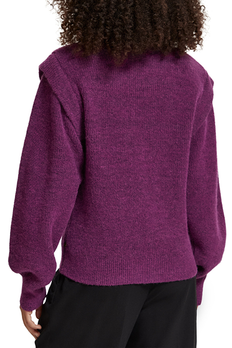 SHOULDER DETAIL CREW NECK PULLOVER BOYSENBERRY 2