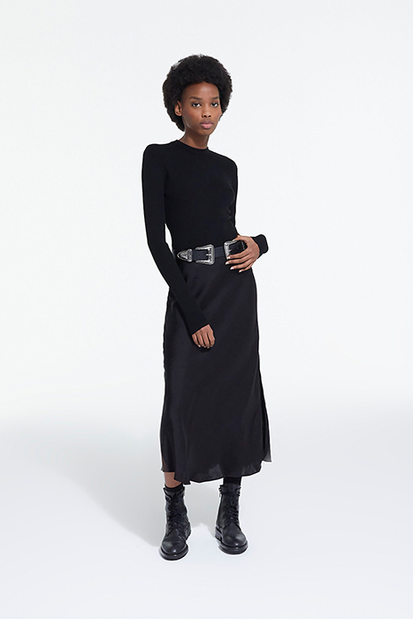 SWEATER WITH SHIFT BACK AND LACE INSERT BLACK 3