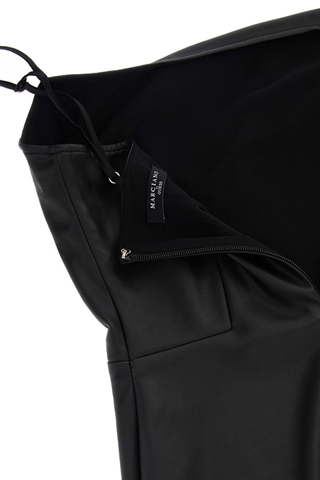 SOLANGE DRESS JET BLACK LEATHER 10