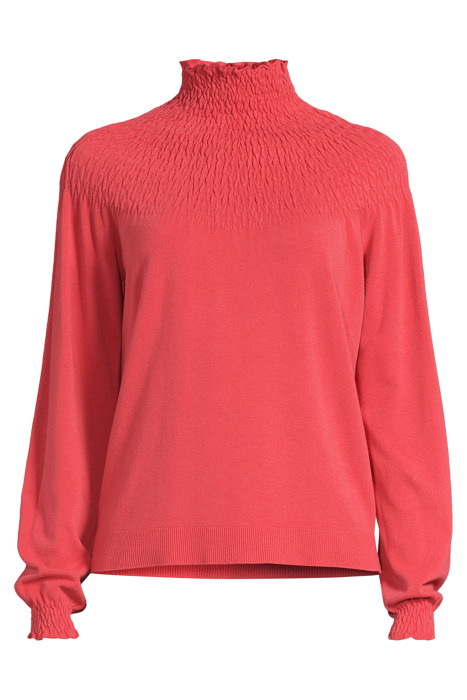 SMOCKED SWEATER BASIC KNIT ROUGE 3