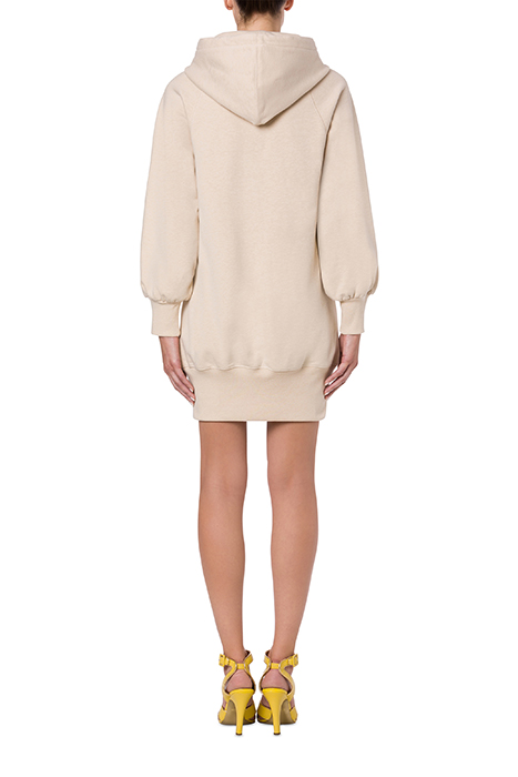 HOLLYWOOD MUSICAL MÉLANGE FLEECE DRESS WHITE 2