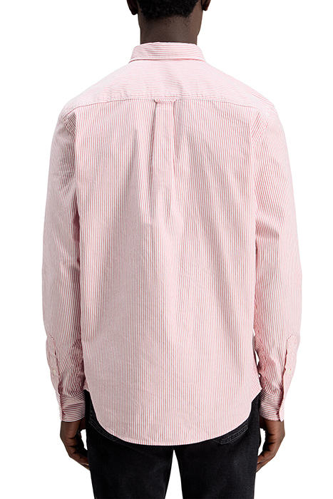 ESSENTIAL OXFORD STRIPE SHIRT LOBSTER / WHITE STRIPE 2