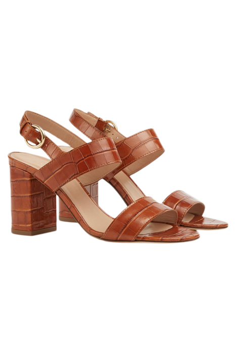 RAYA CROC EFFECT SANDAL TAN 2