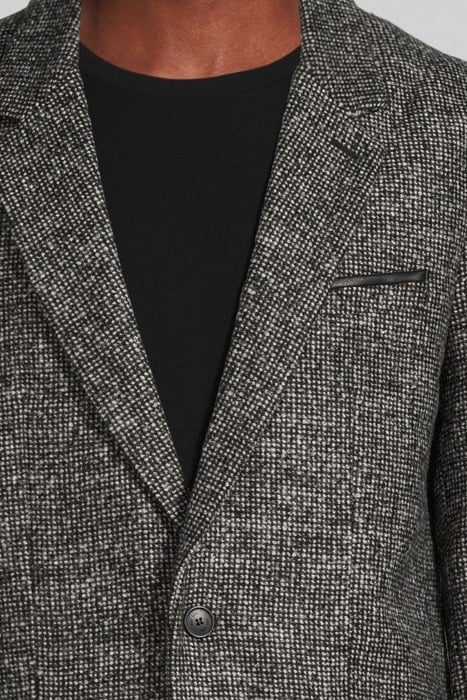 CHARCOAL SEMI-PLAIN WOOL FABRIC COAT ANTHRACITE 4