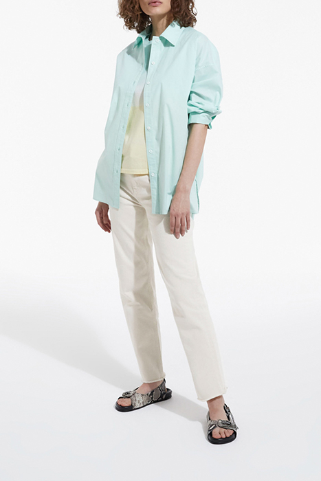 LONG-SLEEVED TURNED-UP SHIRT GREEN 3