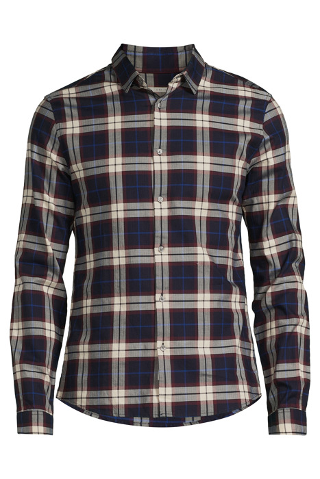 BURGUNDY CHECK SLIM SHIRT BURGUNDY 3
