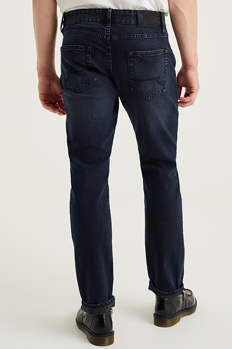 5POCKET MID WAIST DARK BLUE 2