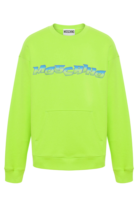 MOSCHINO SURF LOGO ORGANIC COTTON SWEATSHIRT GREEN 3