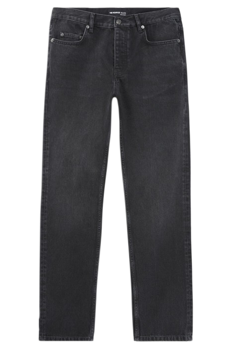 5-POCKET STRAIGHT BLACK DENIM TROUSERS BLACK DENIM 5