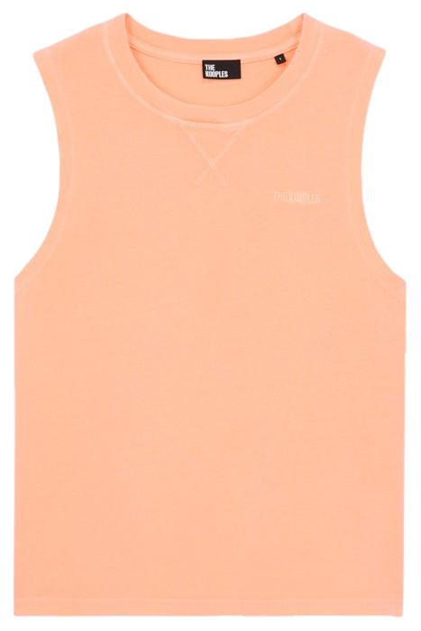 The Kooples Vintage Fluo Sleeveless T-shirt Orange Fluo size 36 | Tank Tops Outlet | Women