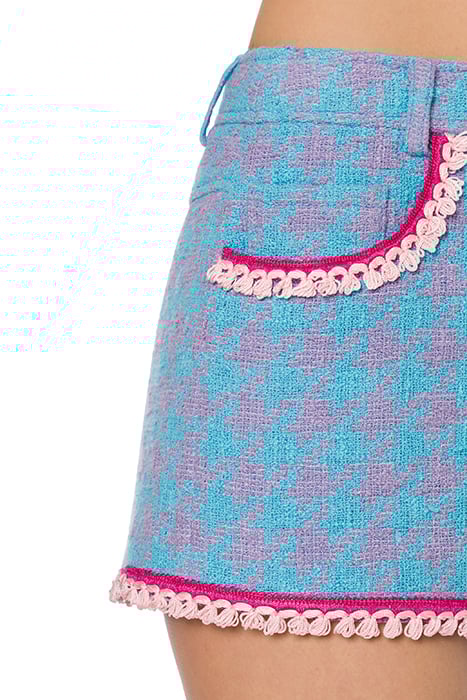 HOUNDSTOOTH SHORTS IN COTTON AND NYLON BLUE 4