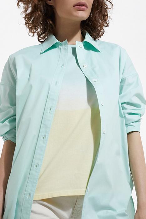 LONG-SLEEVED TURNED-UP SHIRT GREEN 6