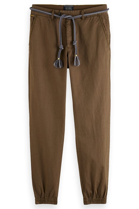 SEASONAL - RELAXED FIT GARMENT-DYED LINEN-BLEND CHINO JOGGER 3