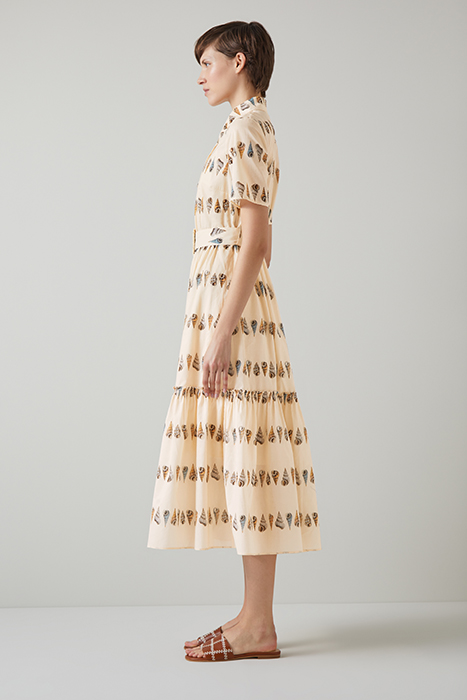 DR BELLA PRINTED DRESS NATURAL/ECRU 3