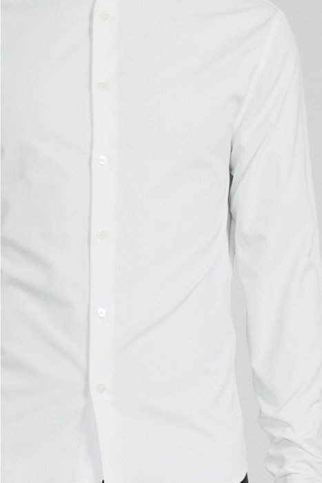 LONG SLEEVED SHIRT CLASSIC OFFICER COLLAR WHITE 4