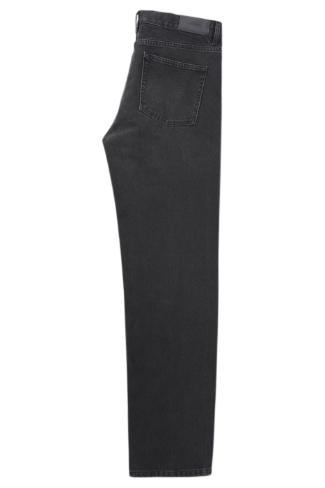 5-POCKET STRAIGHT BLACK DENIM TROUSERS BLACK DENIM 6