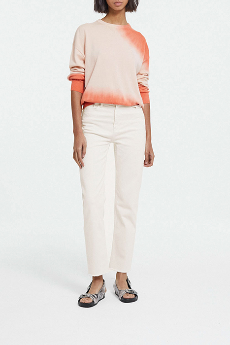 TYE AND DYE ROUND NECK SWEATER PEACH 3