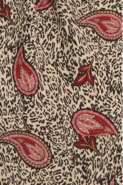 ECRU RECYCLED PAISLEY LEOPARD PRINT DRESS 5