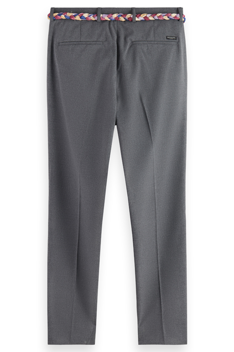 IRVING - SLIM TAPERED MELANGE VISCOSE-BLEND CHINO SEAL GREY 4