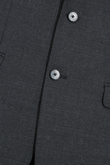 MICRO HOUNDSTOOTH PATTERN SUIT JACKET BLACK 2