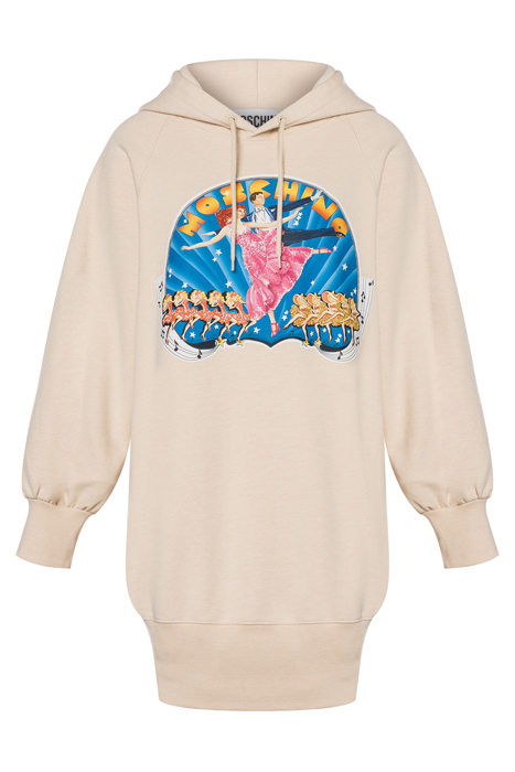 HOLLYWOOD MUSICAL MÉLANGE FLEECE DRESS WHITE 3