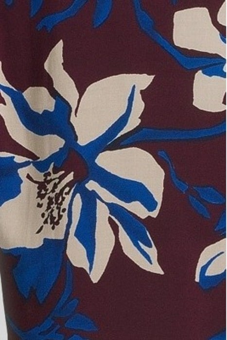 BURGUNDY XL FLOWER PRINT REGULAR SHIRT BURGUNDY 5