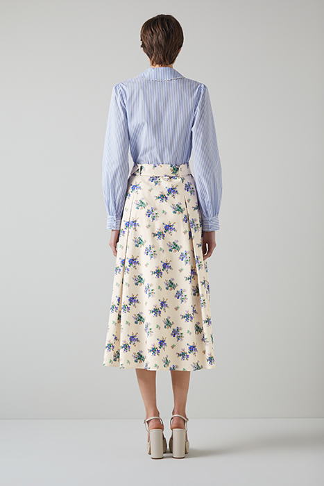 SK ELODIE BELTED SKIRT CREAM 2