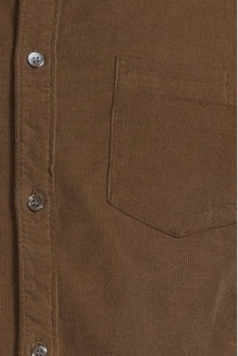 CAPPUCCINO NEEDLECORD REGULAR SHIRT CAPPUCINO 5