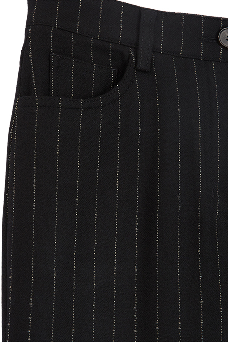 SUIT TROUSERS WITH 5 POCKET DETAILS BLACK WHITE 2