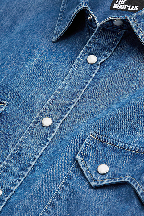 WESTERN BLUE DENIM SHIRT BLUE DENIM 7