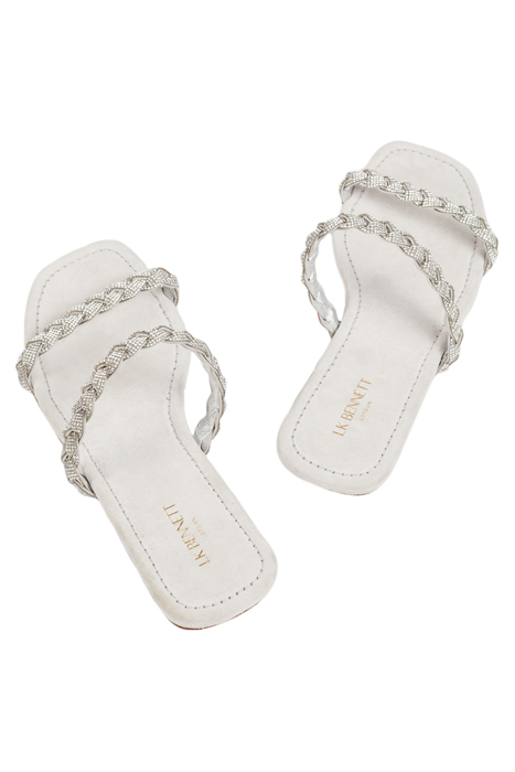 FS RIA FLAT SANDAL SILVER 3