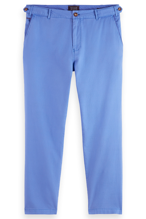 TWILT- GARMENT-DYED PLEATED COTTON/LINEN CHINO TILE BLUE 3