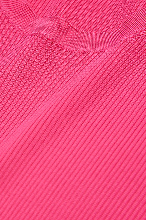 LONG SLEEVED ROUND NECK SWEATER IN VISCOSE PINK 2