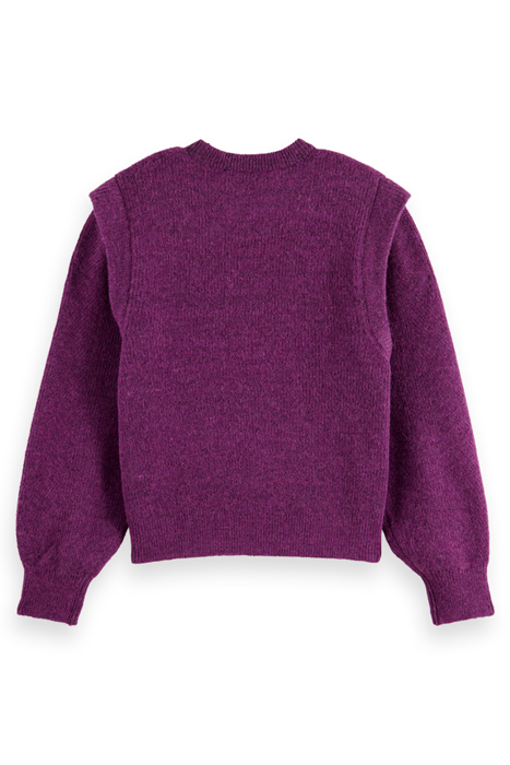 SHOULDER DETAIL CREW NECK PULLOVER BOYSENBERRY 4