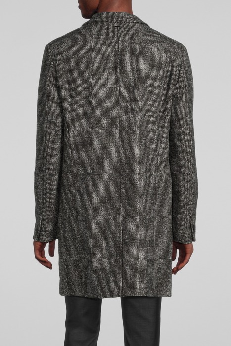 CHARCOAL SEMI-PLAIN WOOL FABRIC COAT ANTHRACITE 2