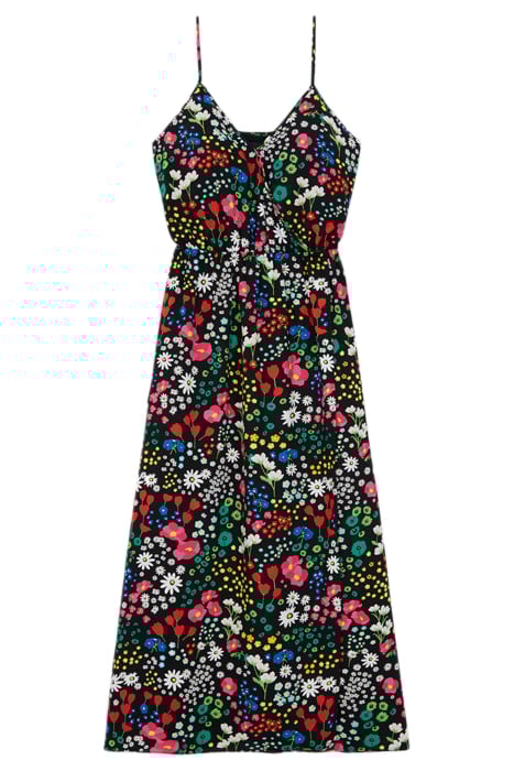 LONG SLEEVELESS DRESS WITH V NECKLINE MULTICOLOR by The Kooples