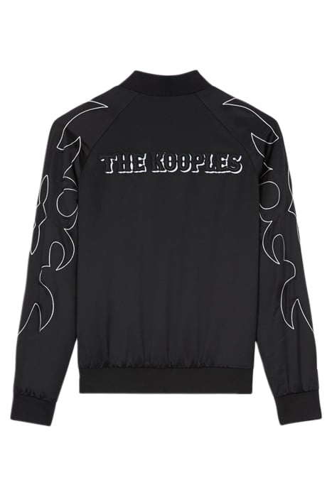 RIBBED EDGE JACKET WITH SNAP BUTTONS AND EMBROIDERED DETAILS 2