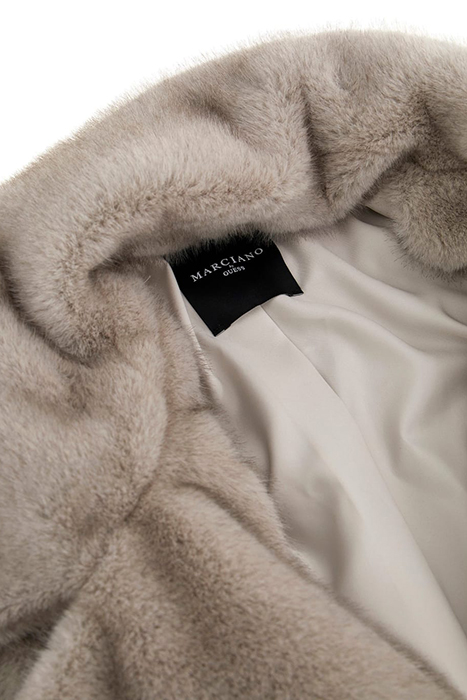 BIANCA FAUX FUR COAT GREY PEARL MULTI 9