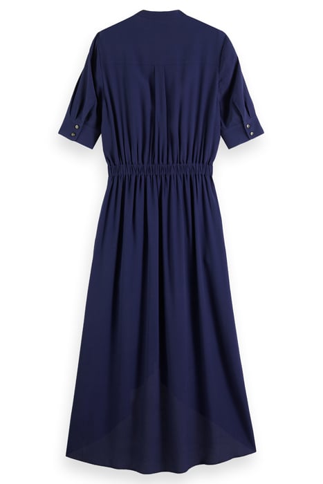 HIGH LOW HEM MIDI DRESS NAVY BLUE 4