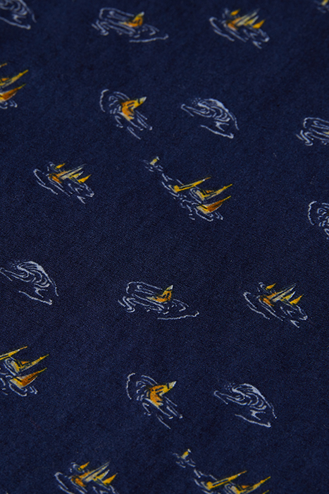 SLIM FIT ALLOVER PRINT SHIRT NAVY BLUE SAILBOAT AOP 3