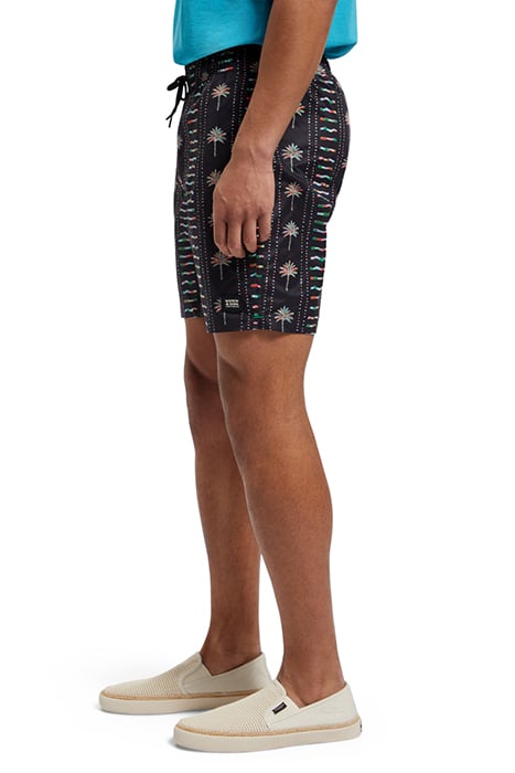 MID LENGTH SWIM SHORT ALL OVER PRINT MULTI PALMTREES 6