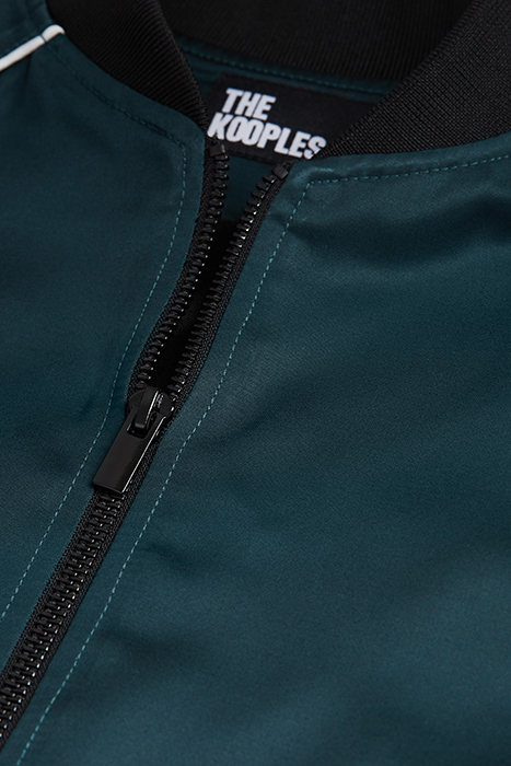 ZIP-UP SWEATSHIRT WITH RIB DETAIL GREEN NAVY 6