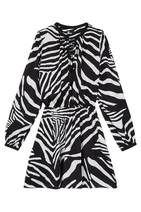 ZEBRA PRINT DRESS BLACK WHITE 1