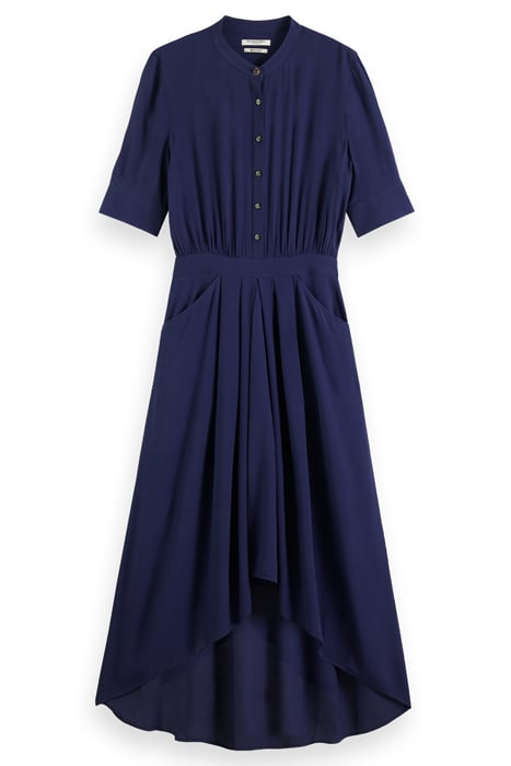 HIGH LOW HEM MIDI DRESS NAVY BLUE 3