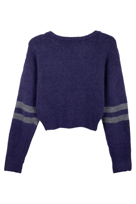 GIRLS’ PURPLE KNIT CROPPED SWEATER 2