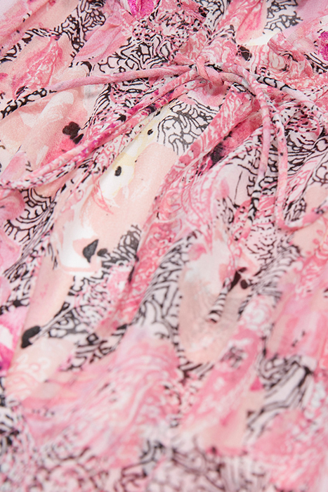 SHORT SLEEVED LACE COLLAR TOP PINK 7