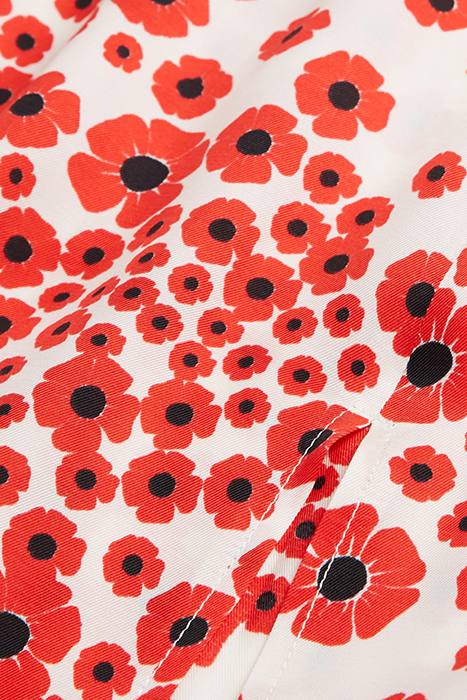 LONG DRESS WITH SQUARE NECKLINE RED / WHITE 5