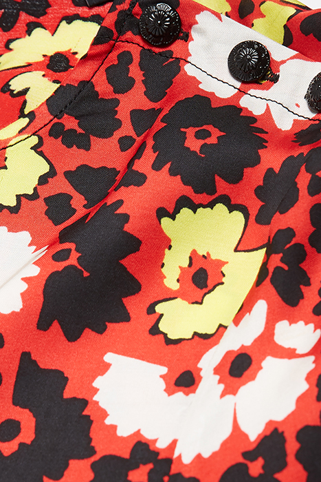 WILD BLOSSOM SHORT DRESS RED / YELLOW 2