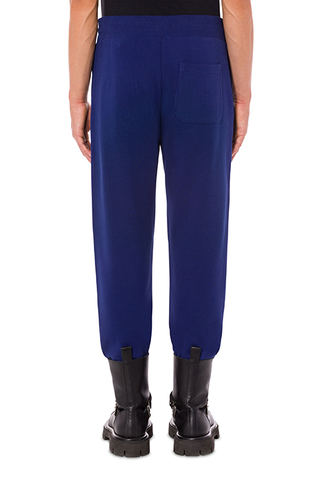 MOSCHINO COUTURE ORGANIC FLEECE JOGGERS BLUE 2